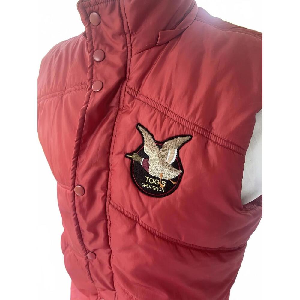 Vintage Chevignon Men's Red Size M Reversible Vest Tog's Unlimited Orange